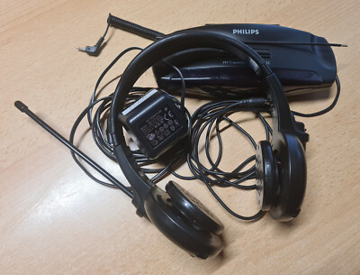 Set Kabellose Kopfhöhrer Cordless stereo headphone SBC HC035 Philips Retro TOP 