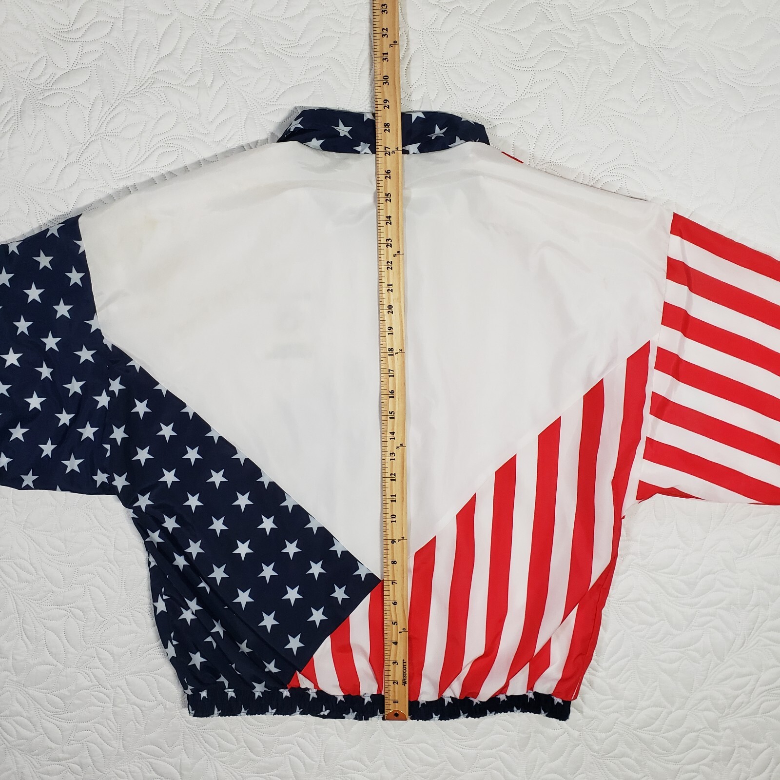 Vintage Tech Data Jacket Size Large American Flag… - image 19