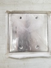 Leviton 2 gang pusta pokrywa ze stali nierdzewnej