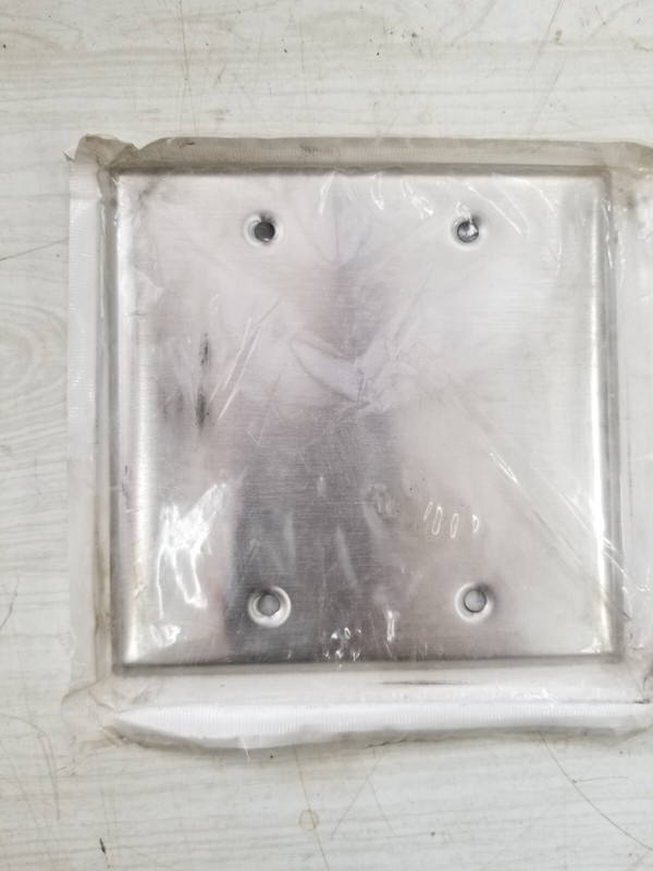 Leviton 2 Gang Stainless Steel Blank Cover