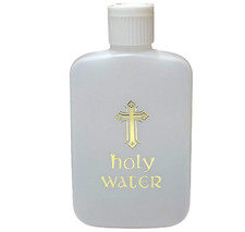 Holy Water Plastic Bottle with Gold Cross Stamping -Holy Water NOT Included-New