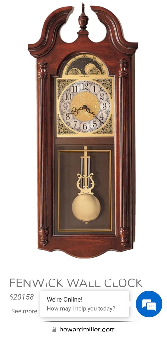 HOWARD MILLER 木製掛時計 Howard Miller Fenwick 620-159 Hardwood Wall Clock | eBay