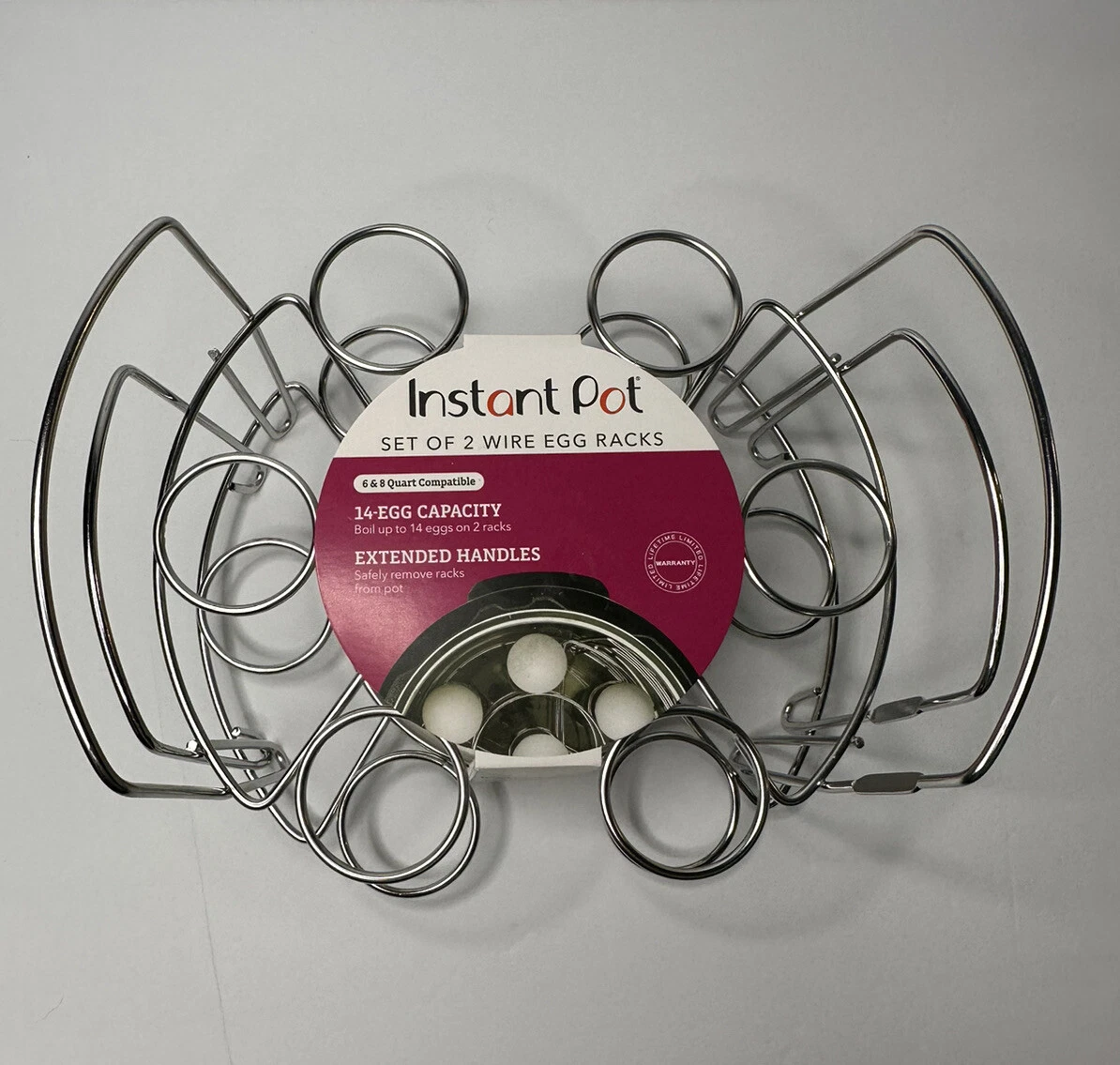 Instant Pot Egg Rack Steamer Holder Trivet Stacking Accessories Fits 6 & 8 QT