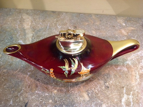 Vtg Carlton Ware, Aladdin Style Cigarette Lighter Made In England Gift Quality - Picture 7 of 10