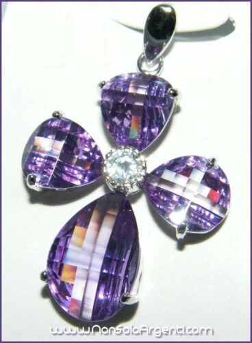 Ciondoli di lusso in argento ametista