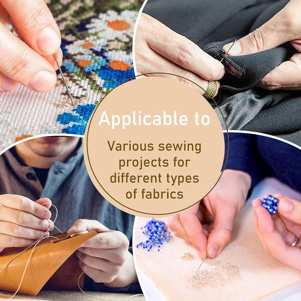 RITDVNI 50 Pcs Sewing Needles Large Eye Hand Sewing, 5 Sizes silvery eBay