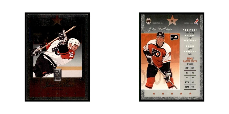 1996 Donruss Elite John LeClair Hockey Cards #56 - Image 3 of 3