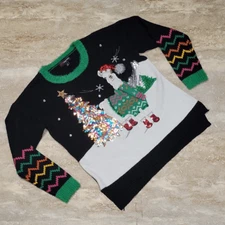 33 DEGREES CHRISTMAS LLAMA SWEATSHIRT SIZE LARGE