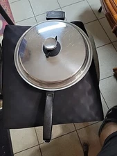 Health Craft Double Handle 11.5 in Skillet Pan 18/8 Stainless Steel w Vapo Lid