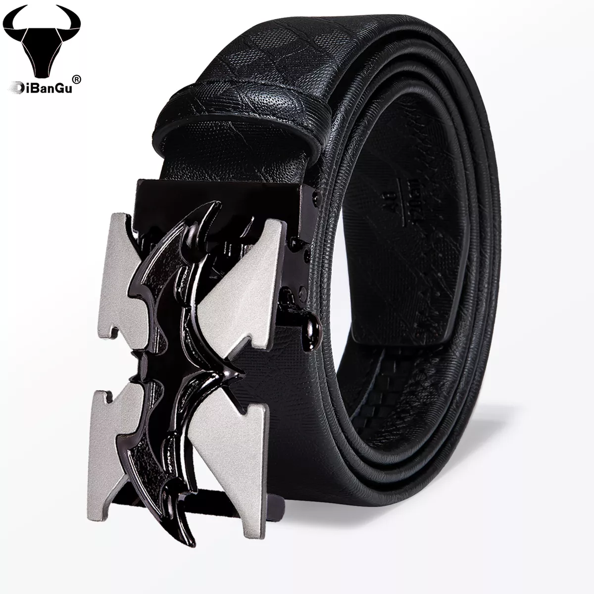 Men's Ratchet Auto Lock Leather Belt