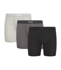 Skims Mens Cotton  5" Boxer 3 Pack Size Large Gunmetal Multipack