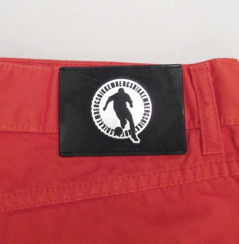 Pantalones de diseñador BIKKEMBERGS rojos rectos calce regular para hombre W34 L32 L33 - Imagen 12 de 24