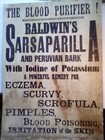 BALDWIN'S SARSAPARILLA SIGN VINTAGE 1880's — photo 1
