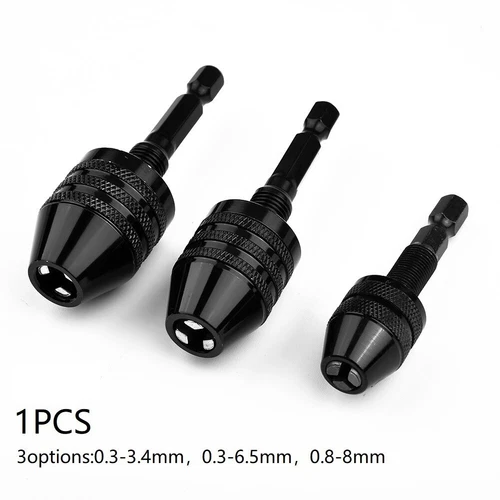 1PC Keyless Drill Bit Chuck Adapter With 1/4 Hex Shank For Impact Driver - AU