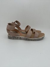 Steve Madden Glitter Flat Sandals Size 4 - Used