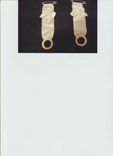 FANCY GARTERS, LADIES, 4 INCHES, PALE BLUE SATIN