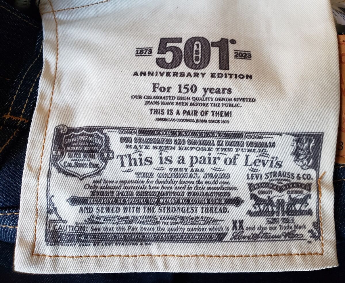 Levi's 501 Original 150th Birthday Selvedge Jeans Style Levi's 501 Original 150th Birthday Selvedge Jeans Style