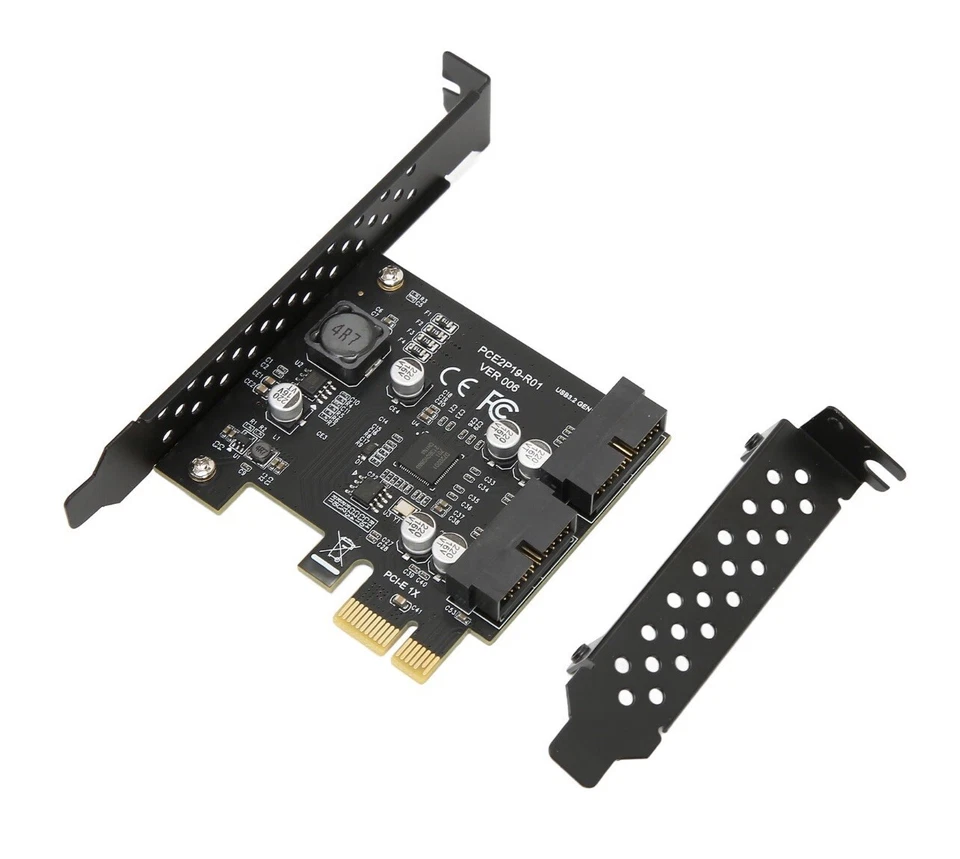 PCIE to USB 3.2 Expansion Card, 5Gbps High Speed USB Riser Card Dual Port USB3.2 - Image 2 of 4