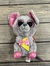 Ty Beanie Boos Collection  SQUEAKER the Gray Mouse 6 Inch NEW with Tags