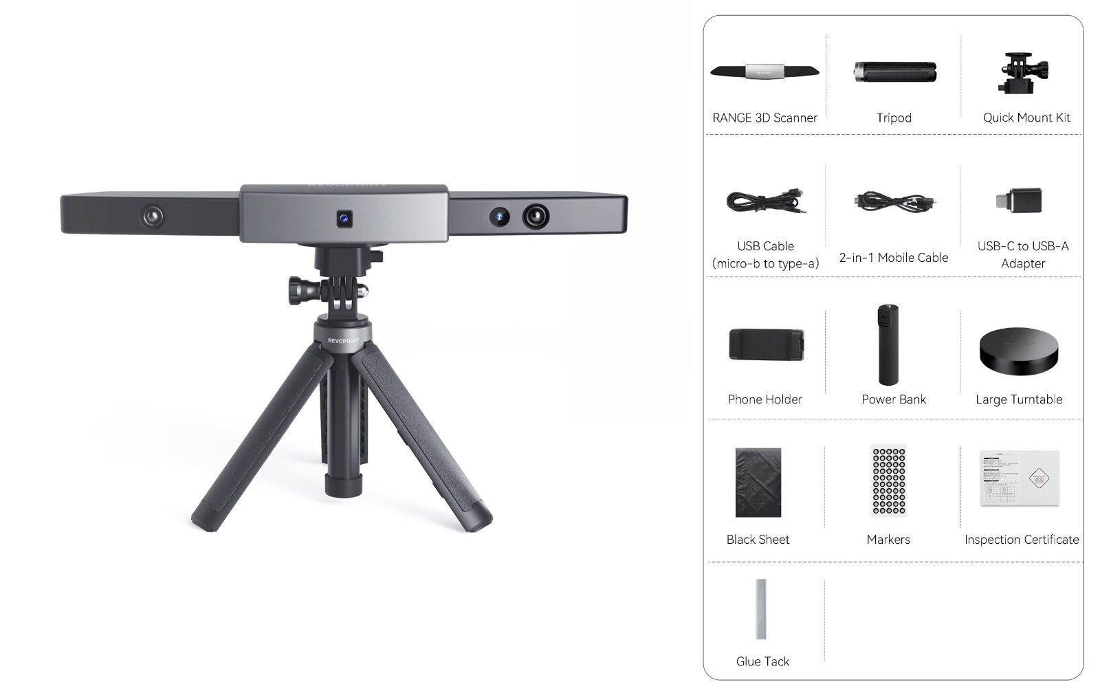 REVOPOINT RANGE 3D SCANNER - PREMIUM PACKAGE - Bild 2
