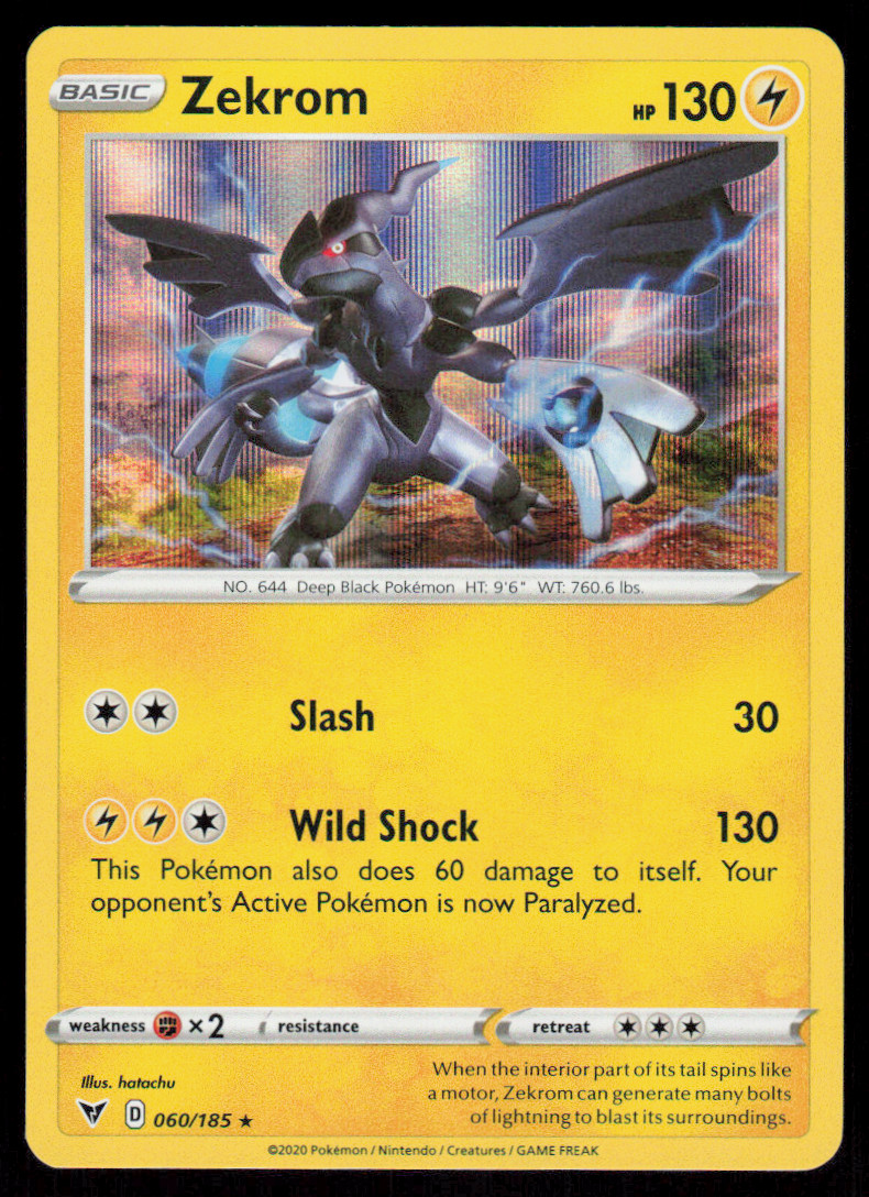 Zekrom 060/185 Holo Rare 2020 Pokemon Vivid Voltage LP