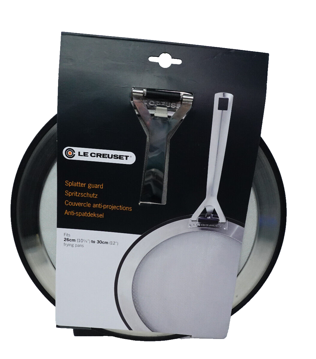 LE CREUSET STAINLESS STEEL SPLATTER GUARD, 10.25" 12", NIP eBay