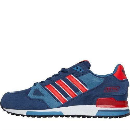 Extraer Acusación cómo utilizar Adidas Originals ZX 750 Zapatillas Hombre Azul Marino/Rojo/Blanco GB Tallas  | eBay