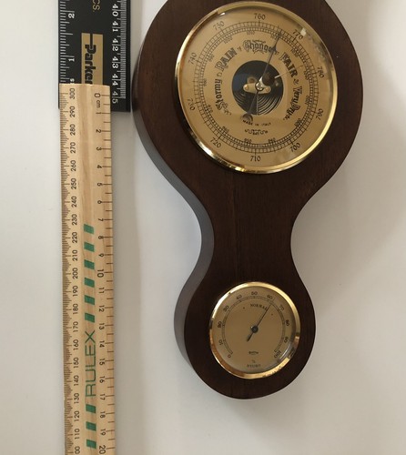 Vintage Banjo Barometer Italy 62cm Length Thermometer & Hygrometer - Brand Sati - Picture 17 of 24