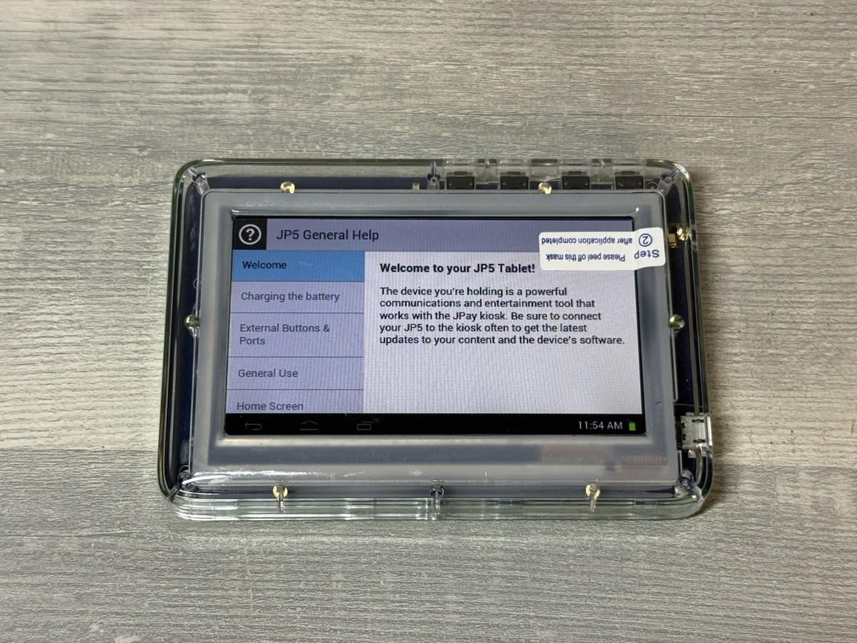 JPay JP5 Mini See Through Jail Prison Tablet (Battery Powered) | eBay