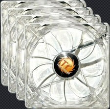 4x Lot ThermalTake Rosewell TT-1225 Red LED 120mm Quiet PC Fan 3pin 12V 0.18A