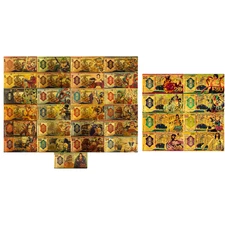 33pcs Japan Anime One piece Gold Banknotes Cartoon Cards Souvenir For Fans Gifts