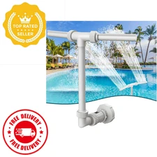 Dual Spray Pool Fountain Adjustable Waterfall Nozzle High Pressure Pond Aerator