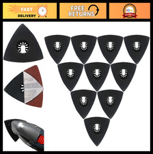 10 Pcs Triangle Hook & Loop 80mm Oscillating Multitool Sanding Pads - 3-1/8 Inch