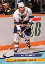 JEFF BROWN 1992-93 Fleer Ultra #183 St. Louis Blues Defense Hockey Card