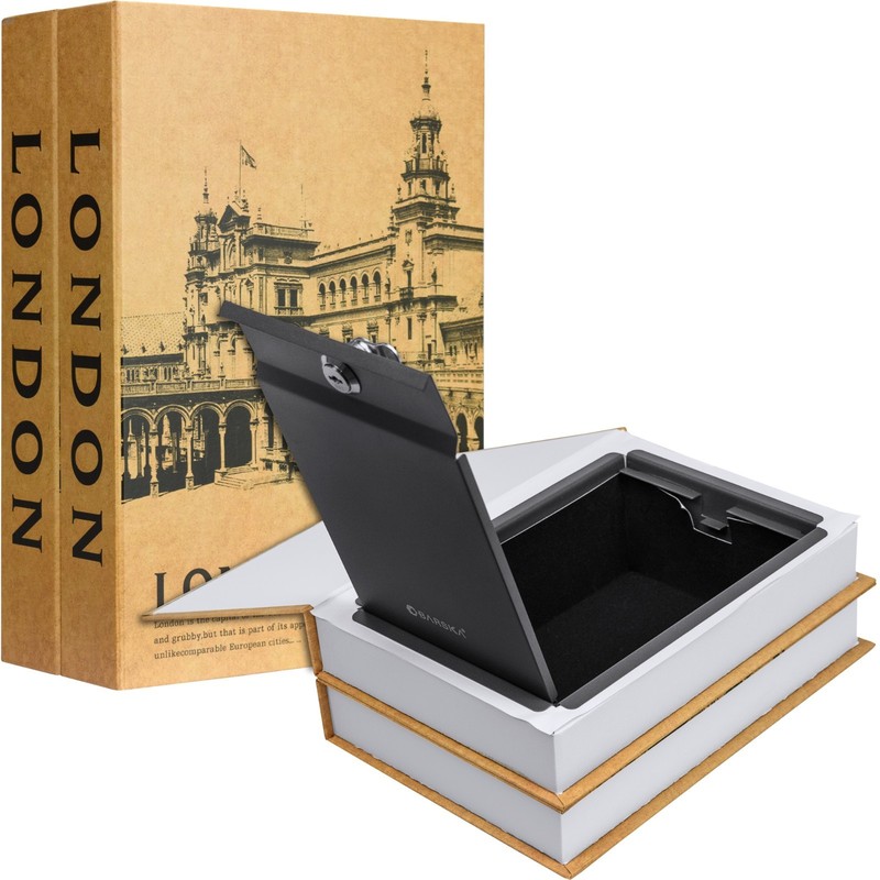 Barska London and London Dual Book Lock Box with Key Lock CB13056