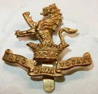 WW2 7th DRAGOON GUARDS BRITISH MILITARY CAP BADGE SLIDER WORLD WAR II BRASS