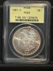 1887-S Morgan Dollar PCGS MS63 OGH Better Date