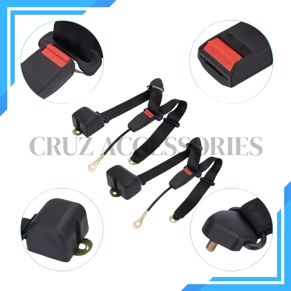 For All Toyota Adjustable Front Seat Belt 3 Point Car Safety Replacement Kit - Image 2 of 4