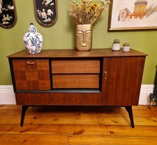 Mid-Century Walnut Veneer Sideboard By Beautility. Fully Refurbished