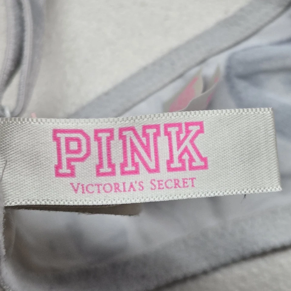 Victoria's Secret PINK Women Bra 36B Gray Geometric Wear Everywhere T Shirt - Image 4 of 4