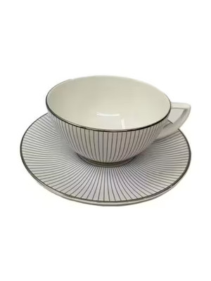 Wedgwood Jasper Conran Pinstripe White Cup & Saucer England