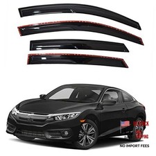 4PCS Window Vent Visor Rain Guard Shade Replacement for Civic Sedan 2016 2017