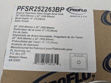 PROFLO Bealeton 25" Drop In Single Basin Stainless Steel Kitchen Sink PFSR252263