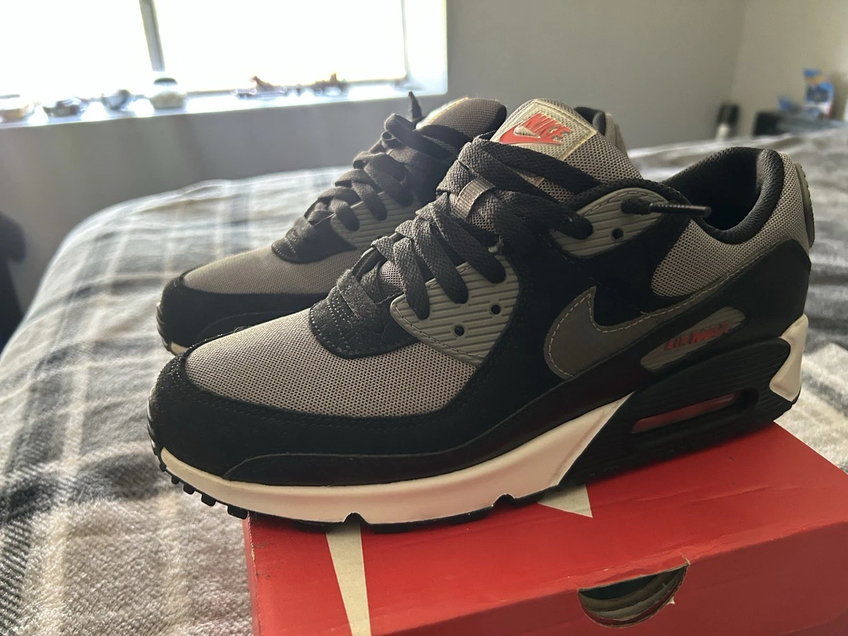 Nike Air Max 90 Black Pewter Red for Sale | Authenticity