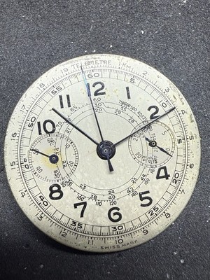 Vintage Landeron 48 Chronograph Dial And Set Of Hands
