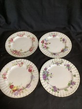 4 Royal Albert Flower of the Month Salad Plates 8¼” Feb, Mar , Apr, June