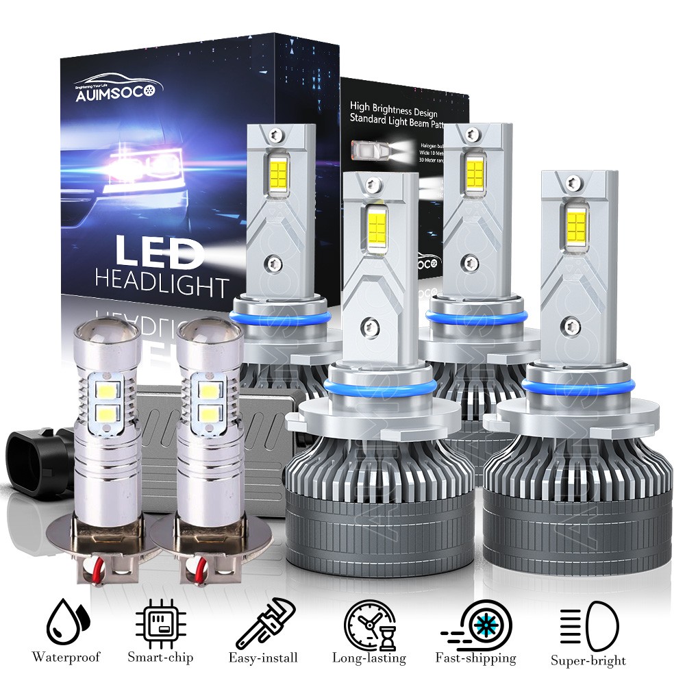 For Acura NSX 1991-1994 Bombillas LED Faros Altas Bajas + Luces de Niebla 6X
