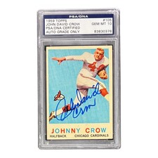 John David Crow Signed 1959 Topps Rookie Card PSA/DNA 83830376 Auto 10 Cardinals