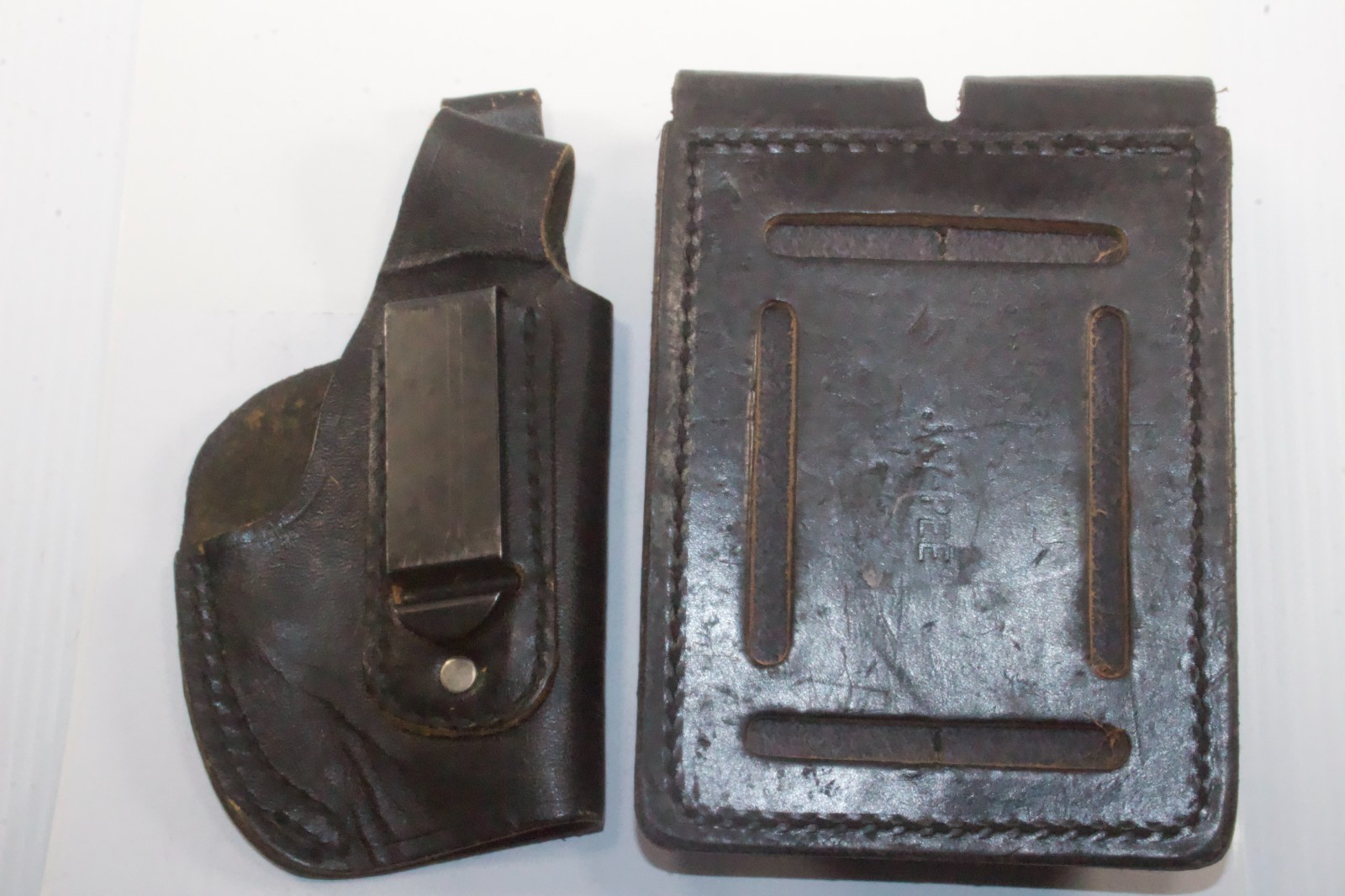 Jay Pee Duty Black Leather Pouch and No 2 holdster   #LAR