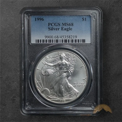 1996 1oz American Silver Eagle $1 - PCGS MS68 - Philadelphia